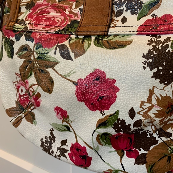 ALDO Crossbody Floral Purse with Cognac Accents - Picture 5 of 6